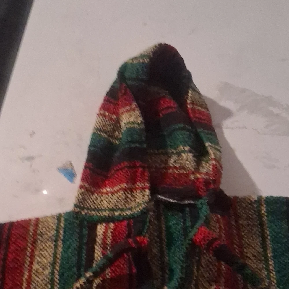 Vibrant Multicolor Striped Baja Hoodie Poncho | Surf Hippie Boho